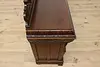 Renaissance Antique Oak Sideboard Buffet Bar, Tavern Scenes (28)