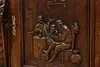 Renaissance Antique Oak Sideboard Buffet Bar, Tavern Scenes (32)