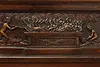 Renaissance Antique Oak Sideboard Buffet Bar, Tavern Scenes (39)