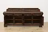 Renaissance Antique Oak Sideboard Buffet Bar, Tavern Scenes (5)