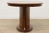 Italian Art Deco Faux Burl 6' Oval Dining Table & Leaf (10)