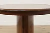 Italian Art Deco Faux Burl 6' Oval Dining Table & Leaf (17)