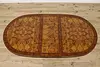 Italian Art Deco Faux Burl 6' Oval Dining Table & Leaf (4)