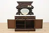 Victorian Antique Carved Walnut & Marble Sideboard or Bar (4)