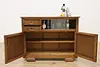 Art Deco Antique Oak Bar Cabinet Server or Console, GSG (4)