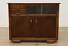 Art Deco Antique Oak Bar Cabinet Server or Console, GSG (8)