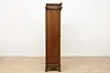 Art Nouveau French Antique Walnut Armoire Wardrobe & Mirror (21)