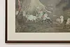 Asian Warriors in Mountains Vintage Original Print 48.5" (6)