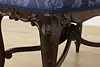 French Antique Carved Walnut Boudoir Hall Bench, New Fabric (7)