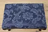 French Antique Carved Walnut Boudoir Hall Bench, New Fabric (8)