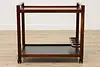 Midcentury Modern Vintage Rosewood Rolling Bar Dessert Cart (4)