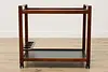 Midcentury Modern Vintage Rosewood Rolling Bar Dessert Cart (8)