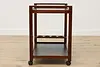 Midcentury Modern Vintage Rosewood Rolling Bar Dessert Cart (9)