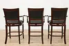 Set of 3 Vintage French Provincial Design Birch Bar Chairs (19)