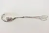 English Victorian Design Vintage Silverplate Salad Tongs (5)