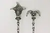 Pair of Vintage Jester Head Silver Spoons, Signed (3)