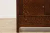 Craftsman Antique Oak Sideboard Buffet or Bar Cabinet Acme (10)