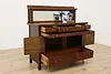 Craftsman Antique Oak Sideboard Buffet or Bar Cabinet Acme (3)