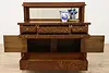 Craftsman Antique Oak Sideboard Buffet or Bar Cabinet Acme (4)