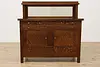 Craftsman Antique Oak Sideboard Buffet or Bar Cabinet Acme (7)