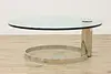 Midcentury Modern Vintage Glass & Chrome Coffee Table, Rosen (4)