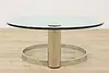 Midcentury Modern Vintage Glass & Chrome Coffee Table, Rosen (5)