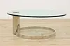 Midcentury Modern Vintage Glass & Chrome Coffee Table, Rosen (6)