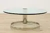 Midcentury Modern Vintage Glass & Chrome Coffee Table, Rosen (7)