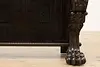 Renaissance Italian Antique Oak Hall Console Carved Paw Feet (10)