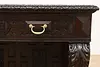 Renaissance Italian Antique Oak Hall Console Carved Paw Feet (8)