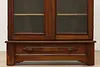 Victorian Antique Walnut Office or Library Bookcase Display (11)