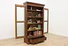 Victorian Antique Walnut Office or Library Bookcase Display (3)