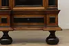 Dutch Kas Antique Carved Elm Dowry Armoire Wardrobe Cabinet (15)