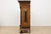 Dutch Kas Antique Carved Elm Dowry Armoire Wardrobe Cabinet (16)