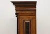 Dutch Kas Antique Carved Elm Dowry Armoire Wardrobe Cabinet (17)