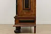 Dutch Kas Antique Carved Elm Dowry Armoire Wardrobe Cabinet (18)