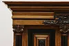 Dutch Kas Antique Carved Elm Dowry Armoire Wardrobe Cabinet (8)