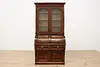 Victorian Antique Walnut Roll Top Secretary Desk & Bookcase (13)