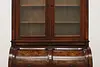 Victorian Antique Walnut Roll Top Secretary Desk & Bookcase (15)