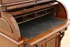 Victorian Antique Walnut Roll Top Secretary Desk & Bookcase (25)