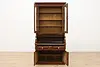 Victorian Antique Walnut Roll Top Secretary Desk & Bookcase (8)