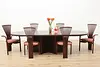 Midcentury Modern Vintage Rosewood 9' Dining Table, 2 Leaves (4)