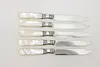 Set of 5 Mother of Pearl & Silver Fruit Cheese Knives, Sears (3)