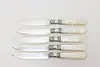 Set of 5 Mother of Pearl & Silver Fruit Cheese Knives, Sears (4)