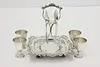 Victorian Antique Silverplate Egg Cup Set, Tray & Spoons HS (5)