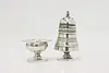 Victorian Antique Silverplate Salt Cellar & Pepper Shaker (7)