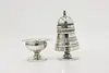 Victorian Antique Silverplate Salt Cellar & Pepper Shaker (8)