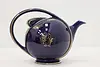 Asian Design Vintage Painted Blue Porcelain Teapot, Hall (10)