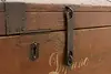 European Antique 1868 Pine Immigrant Chest or Blanket Trunk (18)