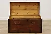 European Antique 1868 Pine Immigrant Chest or Blanket Trunk (5)